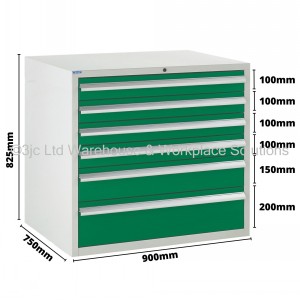 Euroslide Storage Cabinet 6 Drawer 825mm